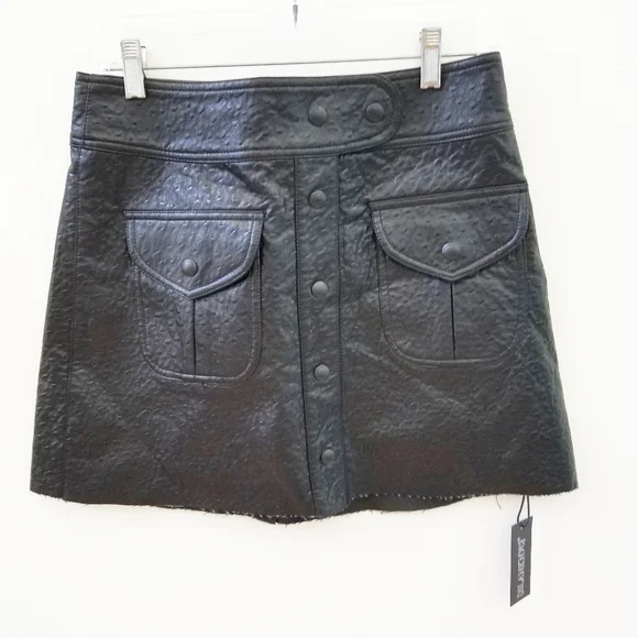 BLANK NYC Hustler Faux Ostrich Leather Mini Skirt - Picture 2 of 8